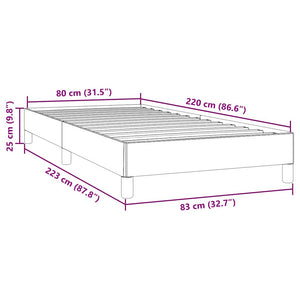 Πλαίσιο κρεβατιού χωρίς στρώμα Σκούρο μπλε 80x220 cm Βελούδινο