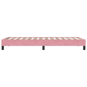 Πλαίσιο κρεβατιού χωρίς στρώμα Ροζ 80x220 cm Βελούδινο