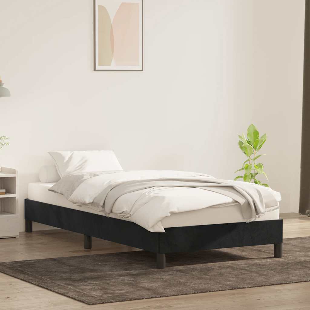 Πλαίσιο κρεβατιού χωρίς στρώμα Μαύρο 90x220 cm Βελούδινο - Pakobazaar