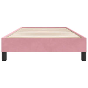 Πλαίσιο κρεβατιού χωρίς στρώμα Ροζ 90x220 cm Βελούδινο