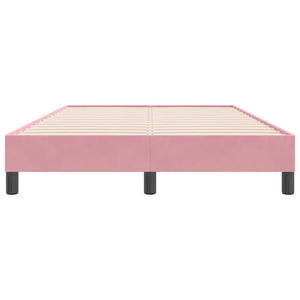 Πλαίσιο κρεβατιού χωρίς στρώμα Ροζ 120x220 cm Βελούδινο - Pakobazaar