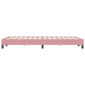 Πλαίσιο κρεβατιού χωρίς στρώμα Ροζ 120x220 cm Βελούδινο - Pakobazaar