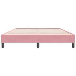 Πλαίσιο κρεβατιού χωρίς στρώμα Ροζ 140x220 cm Βελούδινο - Pakobazaar