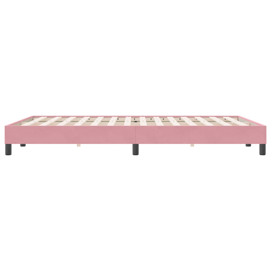 Πλαίσιο κρεβατιού χωρίς στρώμα Ροζ 140x220 cm Βελούδινο - Pakobazaar