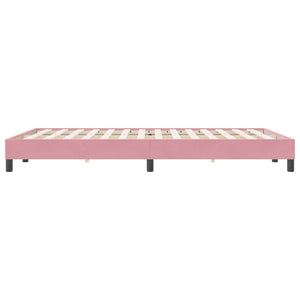 Πλαίσιο κρεβατιού χωρίς στρώμα Ροζ 140x220 cm Βελούδινο - Pakobazaar