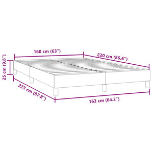 Πλαίσιο κρεβατιού χωρίς στρώμα Ροζ 160x220 cm Βελούδινο - Pakobazaar