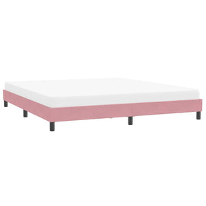 Πλαίσιο κρεβατιού χωρίς στρώμα Ροζ 200x220 cm Βελούδινο