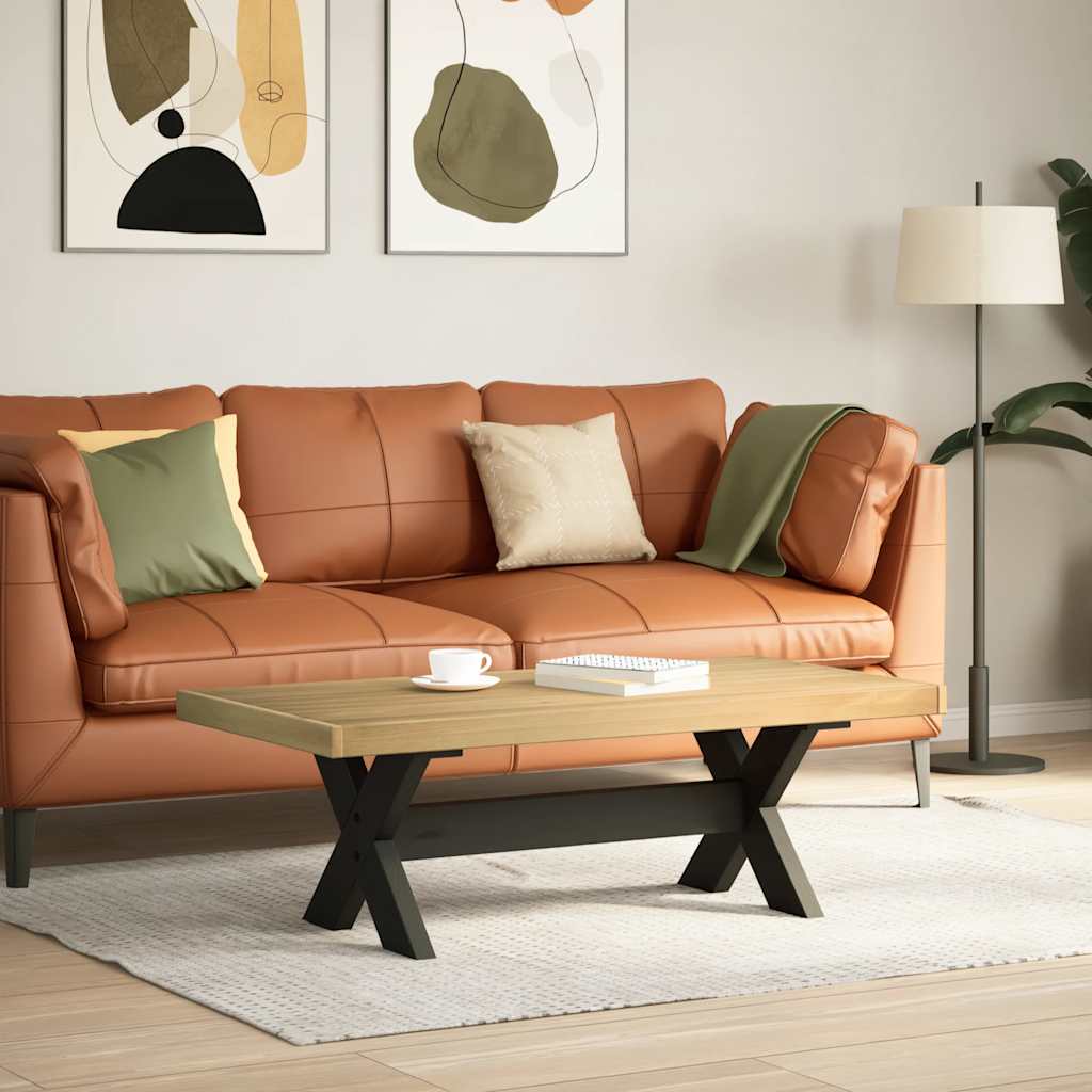 Τραπεζάκι σαλονιού NOAIN με πόδια σχήματος X 120x60x40 cm