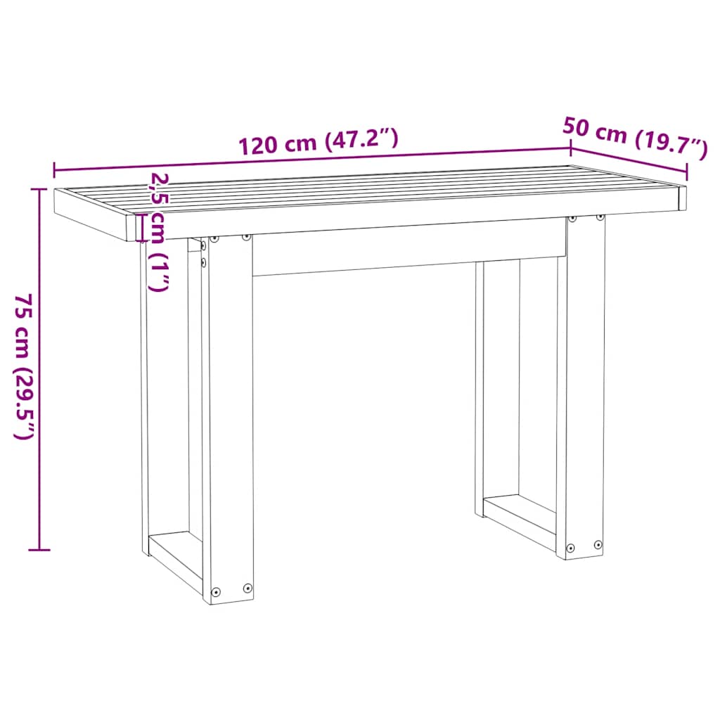 Γραφείο NOAIN με πόδια σχήματος U 120x50x75 cm - Pakobazaar