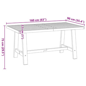 Τραπεζαρία NOAIN με πόδια σχήματος Α 160x90x75 cm - Pakobazaar