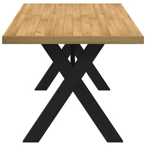 Τραπεζαρία NOAIN με πόδια σχήματος X 160x90x75 cm