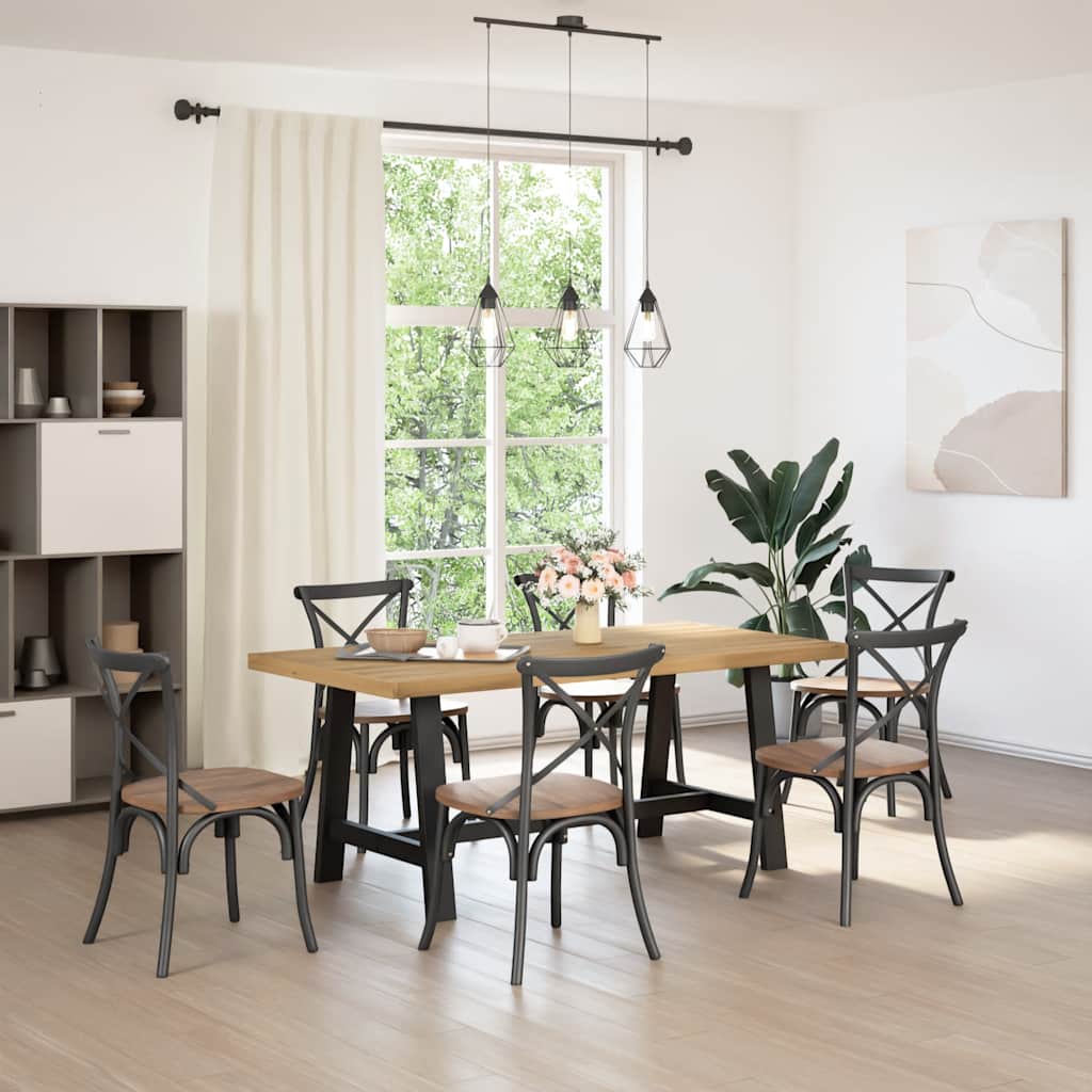 Τραπεζαρία NOAIN με Πόδια σε Σχήμα Α 180x90x75 εκ. από Μασίφ Ξύλο Πεύκου - Pakobazaar