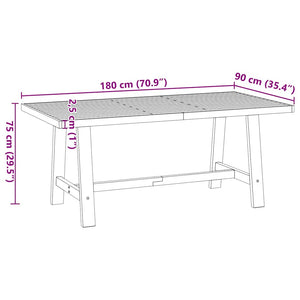 Τραπεζαρία NOAIN με Πόδια σε Σχήμα Α 180x90x75 εκ. από Μασίφ Ξύλο Πεύκου - Pakobazaar