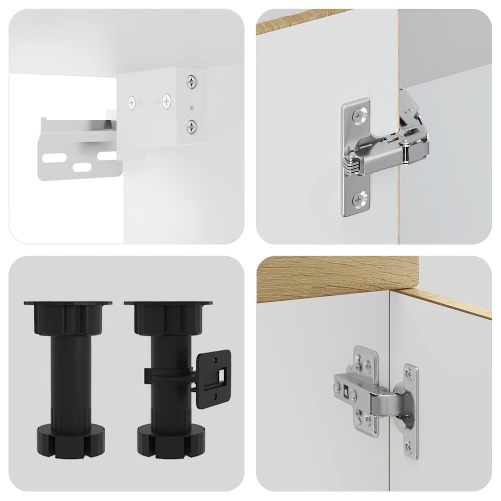 Σετ Ντουλαπιών Κουζίνας 7 Τεμαχίων "Lucca" από Τεχνητό Ξύλο Sonoma Δρυς