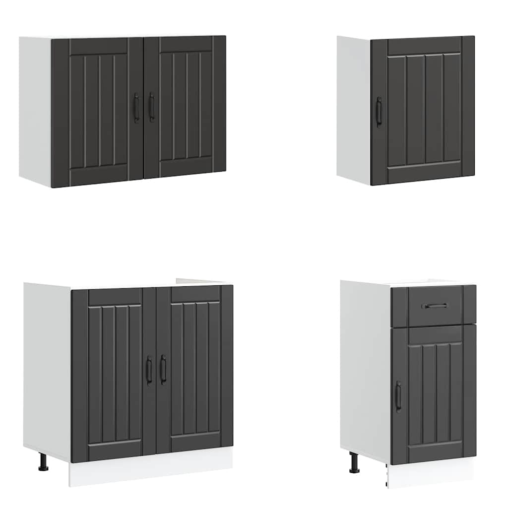 Σετ Ντουλάπια Κουζίνας 7 Τεμαχίων Lucca Επεξεργασμένο Ξύλο - Pakobazaar