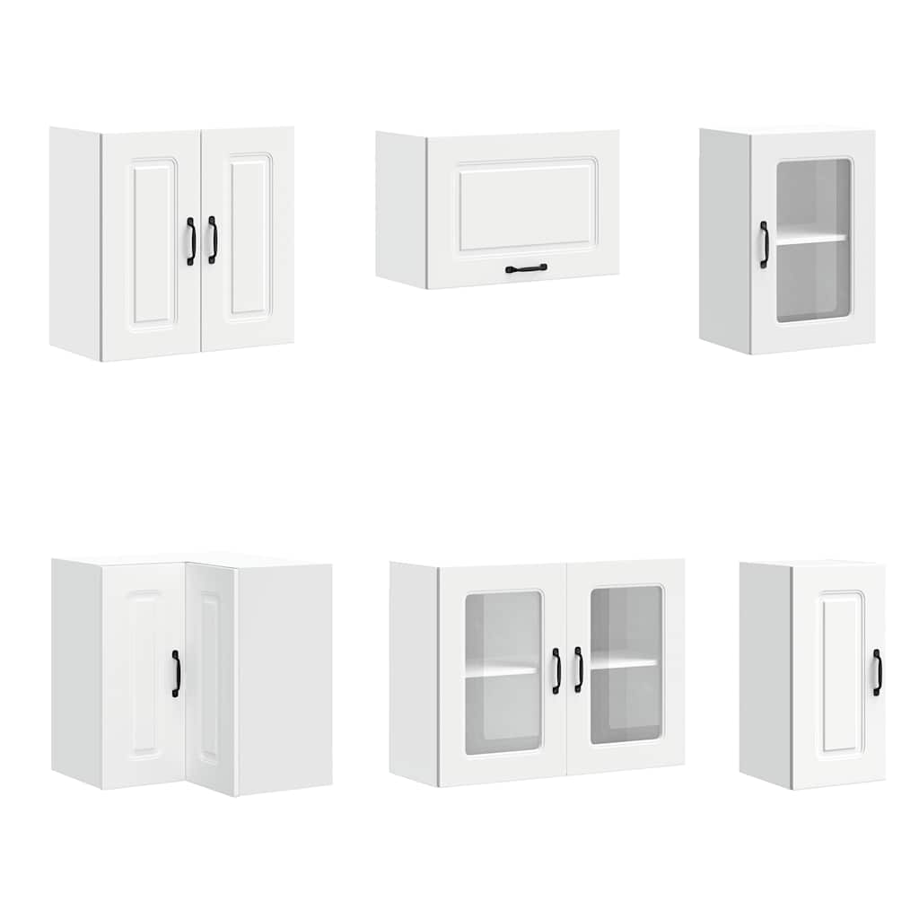 Σετ ντουλαπιών κουζίνας 11 τεμαχίων Kalmar Λευκό μηχανικό ξύλο - Pakobazaar