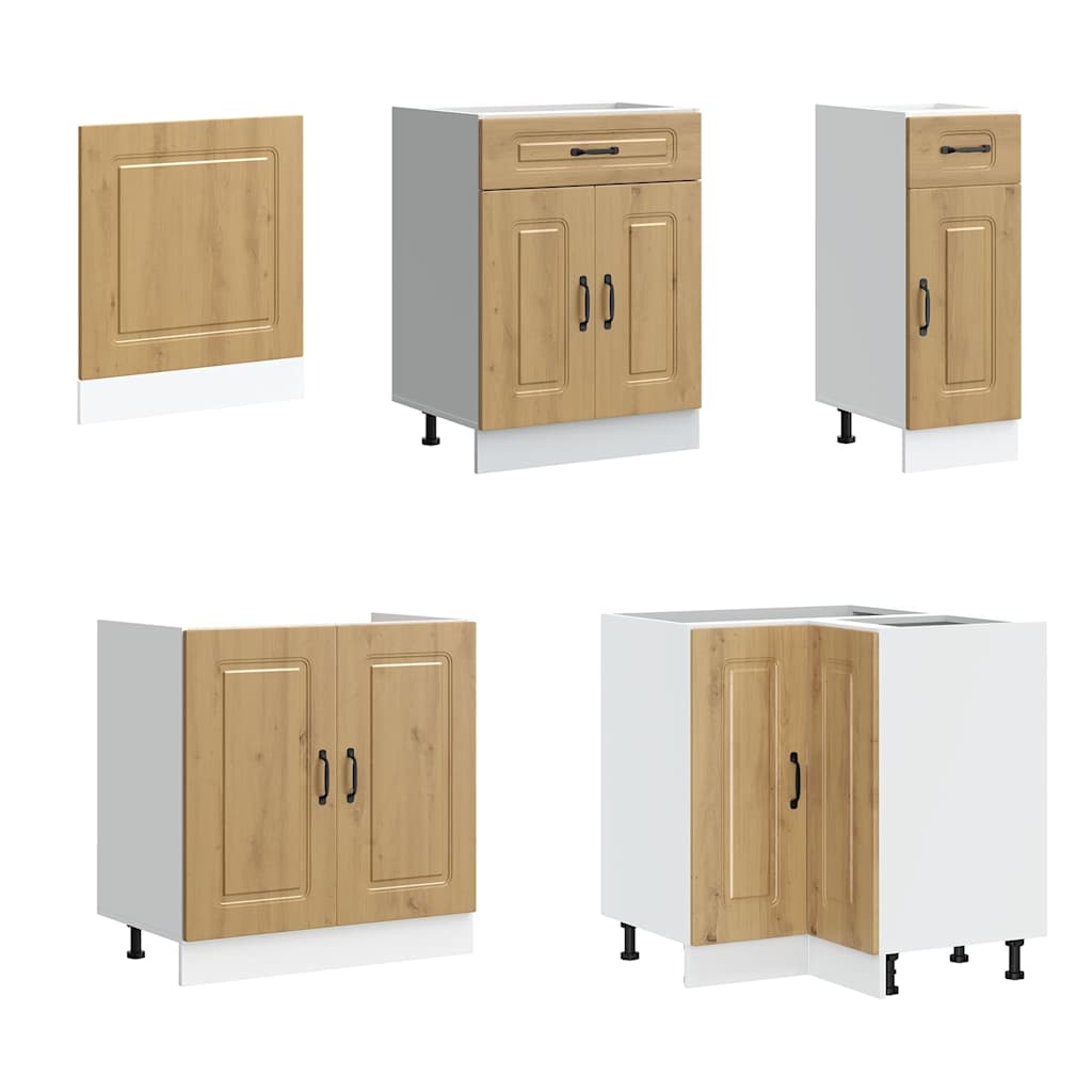 Σετ Ντουλάπια Κουζίνας 11 Τεμαχίων Kalmar Επεξεργασμένο Ξύλο - Pakobazaar