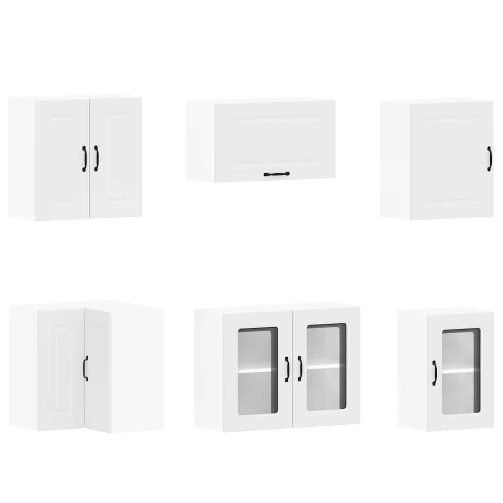 Σετ ντουλαπιών κουζίνας 11 τεμαχίων Kalmar Λευκό μηχανικό ξύλο - Pakobazaar