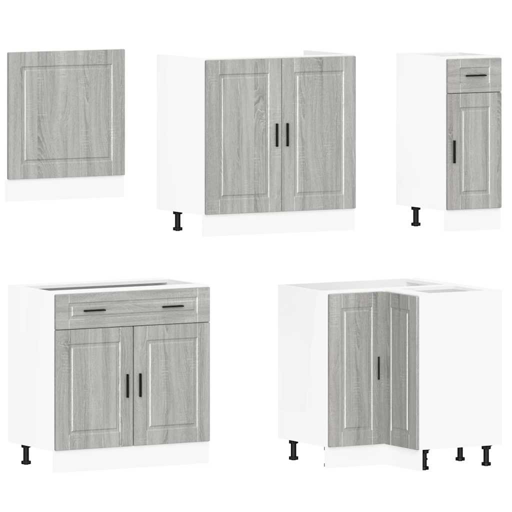 Σετ Ντουλάπια Κουζίνας 11 Τεμαχίων Porto Επεξεργασμένο Ξύλο - Pakobazaar