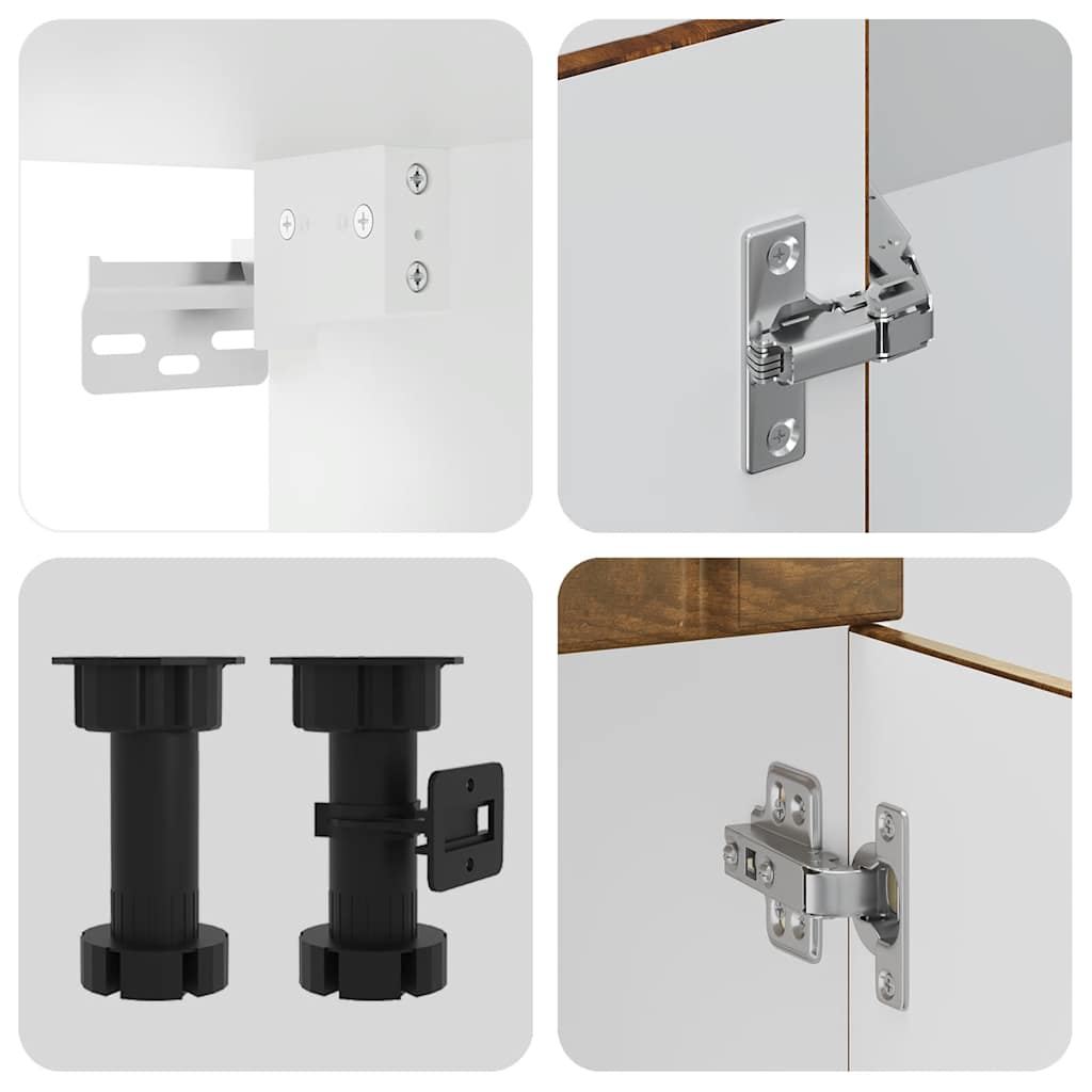 Σετ Ντουλάπια Κουζίνας 14 τεμ. Lucca Καπνιστή Δρυς Επεξ. Ξύλο