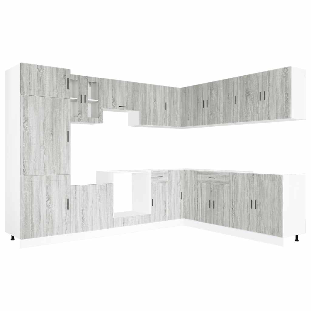 Σετ Ντουλάπια Κουζίνας 14 Τεμαχίων Porto Επεξεργασμένο Ξύλο