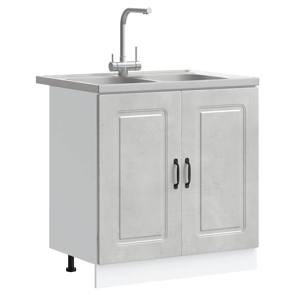 Ντουλάπα Κουζίνας Kalmar Σκυρόδεμα Γκρι 80 x 46 x 81,5 εκ - Pakobazaar