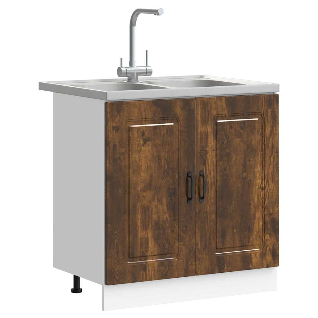 Ντουλάπα Κουζίνας με πόρτα Kalmar 2 pcs Καφέ 80 x 46 x 81.5 εκ