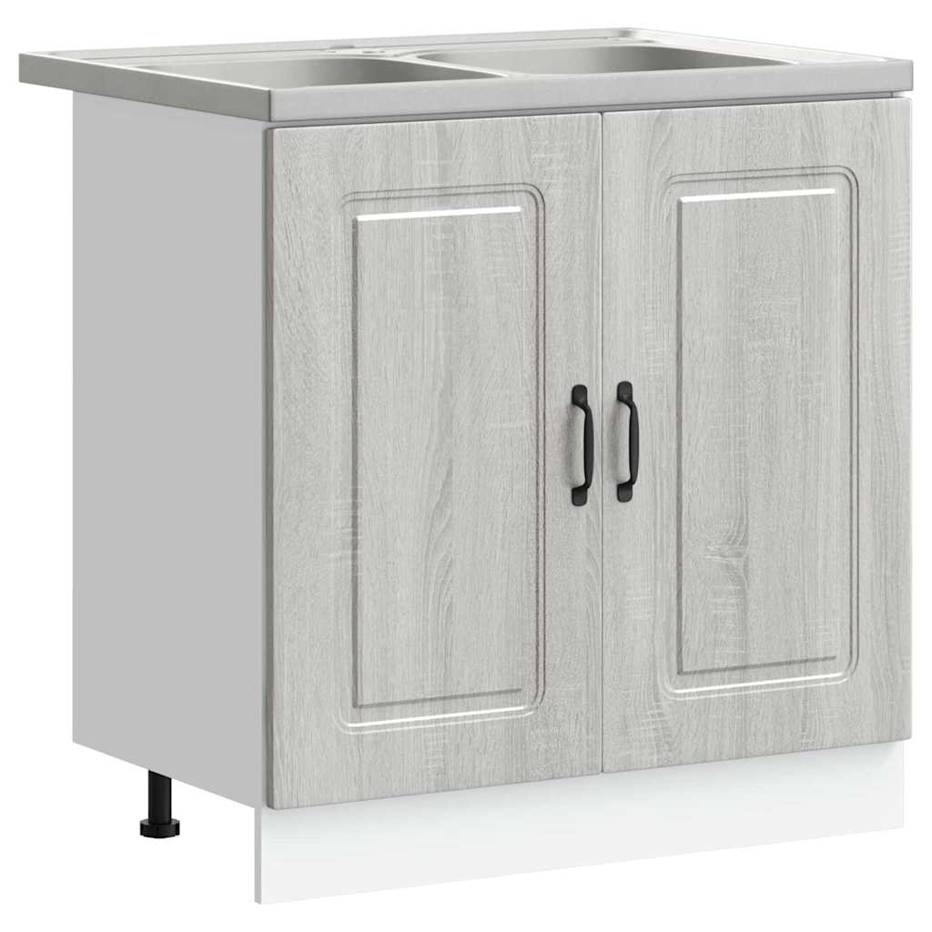 Ντουλάπα Κουζίνας Kalmar Γκρίζο Σονομα 80 x 46 x 81,5 εκ - Pakobazaar