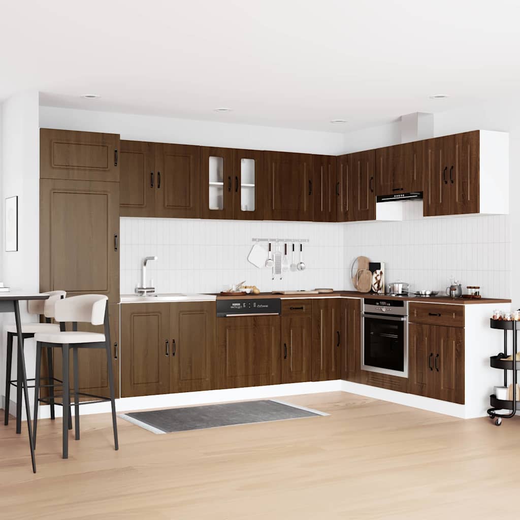 Ντουλάπα Κουζίνας με πόρτα Kalmar Καφέ δρυς 80 x 46 x 81,5 εκ