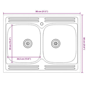Ντουλάπα Κουζίνας Kalmar Καφέ δρυς 80 x 46 x 81,5 εκ