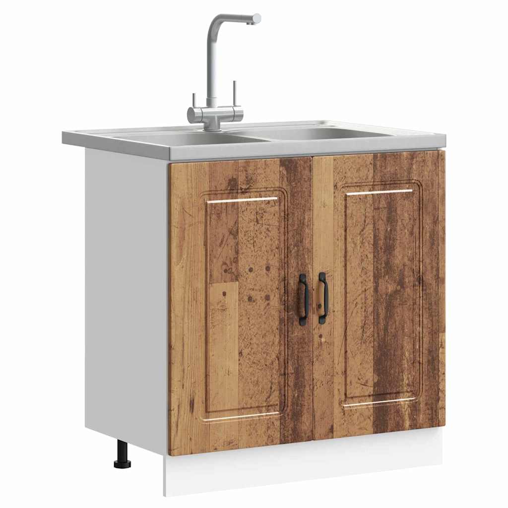 Ντουλάπα Κουζίνας με πόρτα Kalmar Παλιό ξύλο 80 x 46 x 81,5 εκ - Pakobazaar