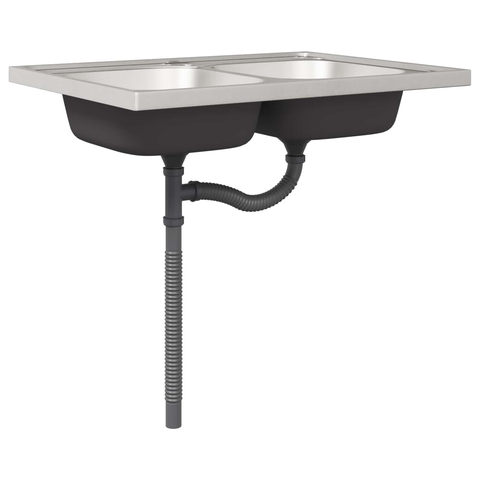 Βάση νιπτήρα με πόρτα Lucca 2 pcs Καφέ δρυς Επεξεργασμένο ξύλο - Pakobazaar