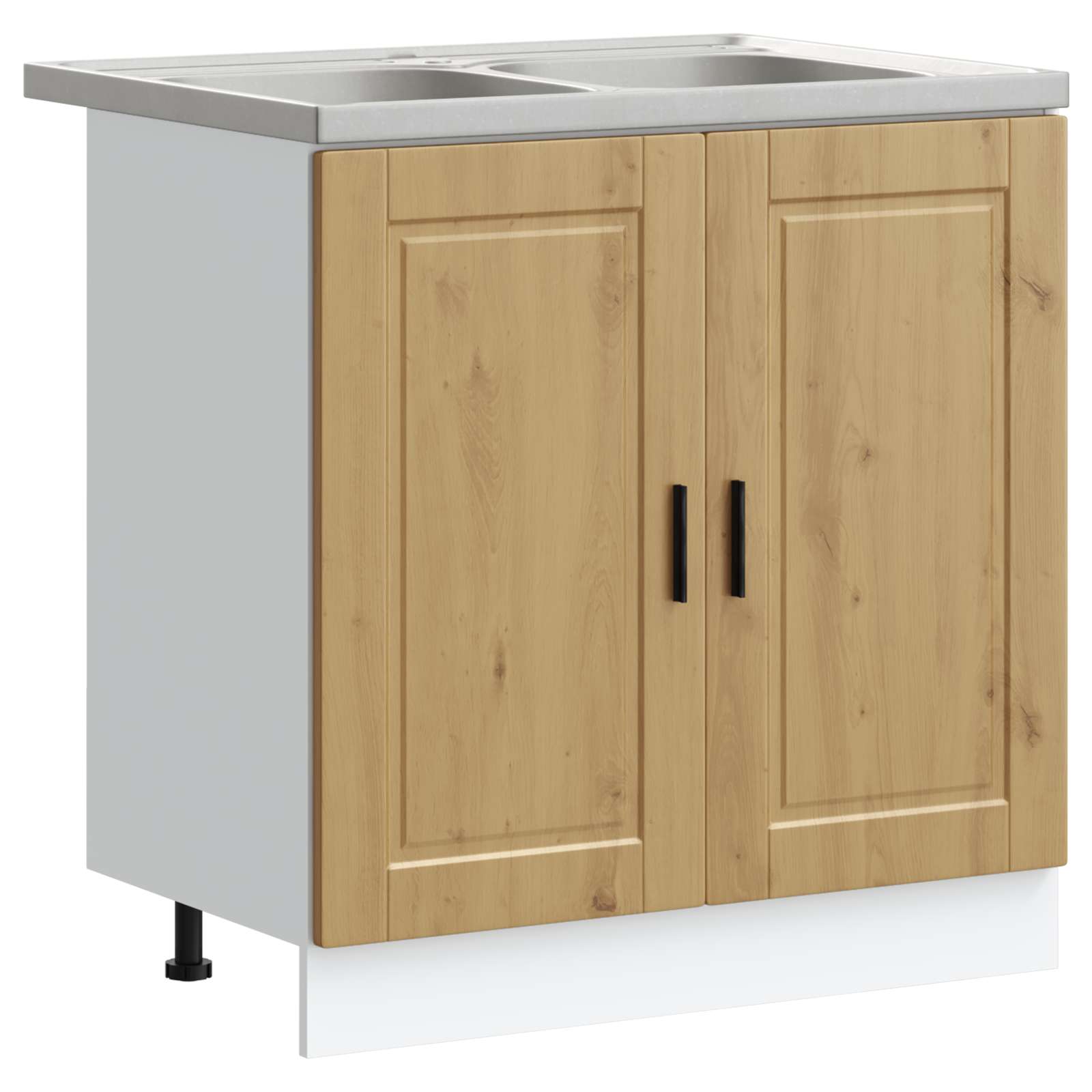 Βάση νιπτήρα με αποθήκευση Porto 2 pcs Καφέ Επεξεργασμένο ξύλο - Pakobazaar