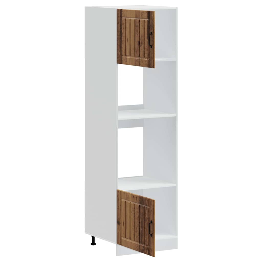 Ντουλάπια Φούρνου 2 τεμ. "Lucca" από Παλιό Ξύλο Μηχανικής Επεξεργασίας