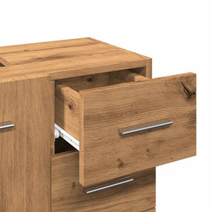 Ντουλάπι Νιπτήρα Αρτισιανή Δρυς 63x30x54 εκ Επεξεργασμένο Ξύλο