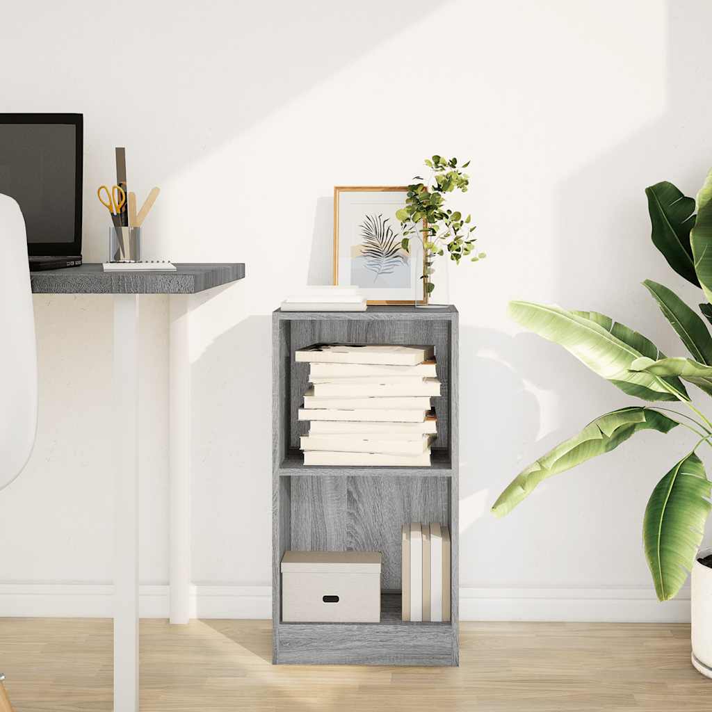 Βιβλιοθήκη Γκρι Sonoma 40x24x76 cm Ξύλινη κατασκευή