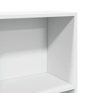 Βιβλιοθήκη Λευκή 40x24x109 εκ. από Επεξεργασμένο Ξύλο