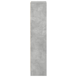 Βιβλιοθήκη Γκρι Σκυροδέματος 40x24x109 εκ. Επεξεργ. Ξύλο