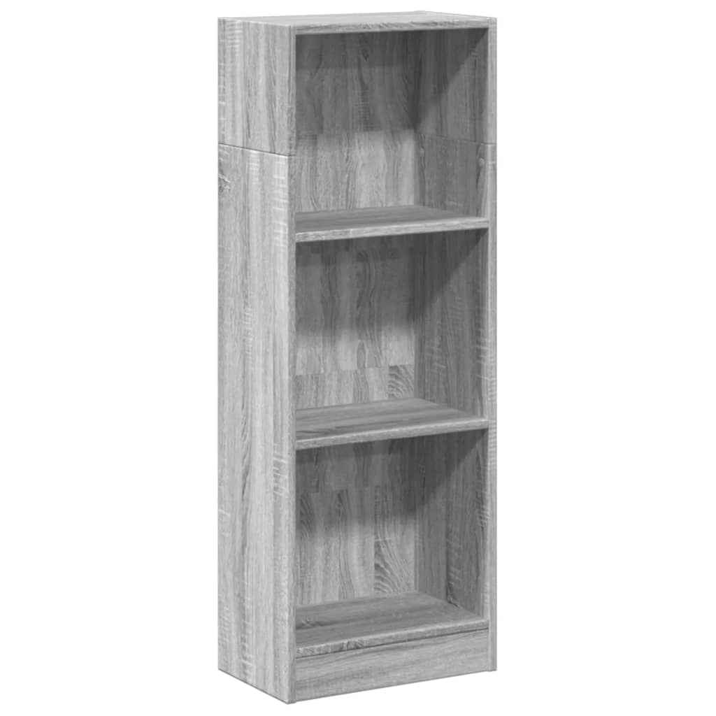 Βιβλιοθήκη Γκρι Sonoma 40x24x109 εκ. από Επεξεργασμένο Ξύλο