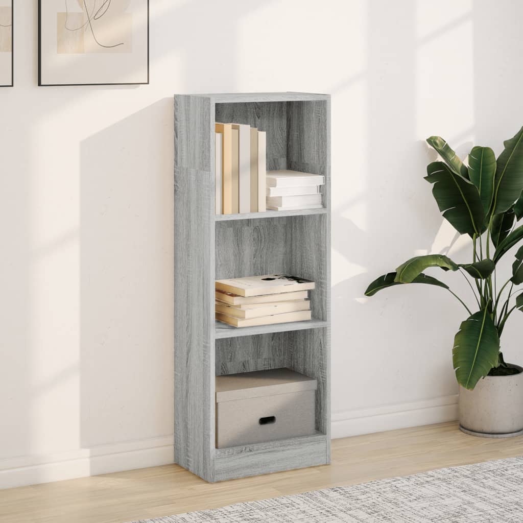 Βιβλιοθήκη Γκρι Sonoma 40x24x109 εκ. από Επεξεργασμένο Ξύλο