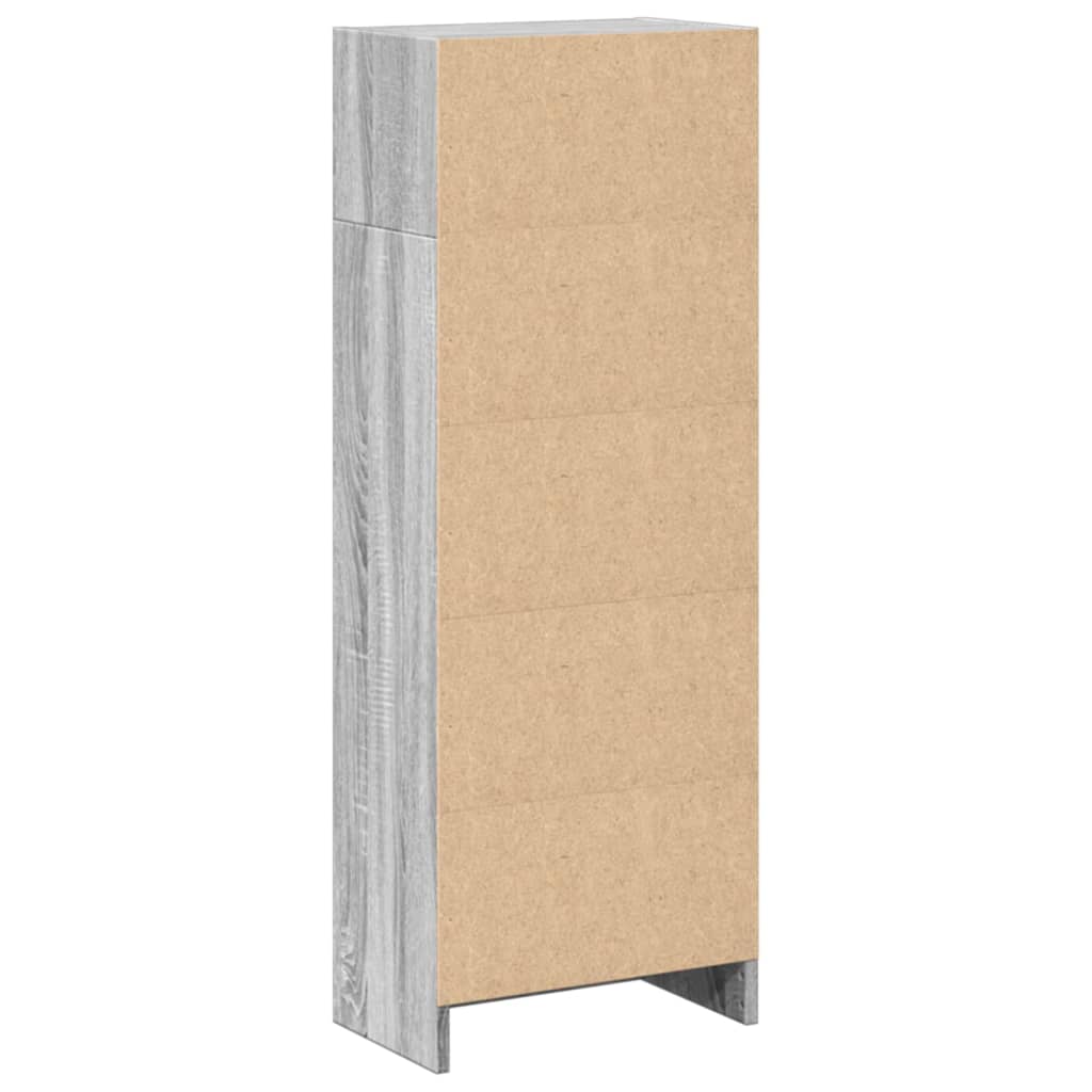Βιβλιοθήκη Γκρι Sonoma 40x24x109 εκ. από Επεξεργασμένο Ξύλο