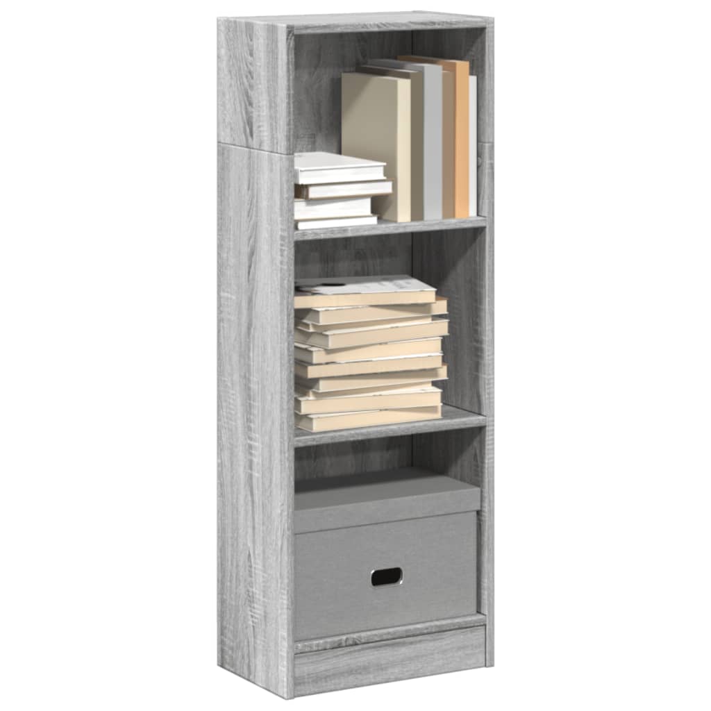 Βιβλιοθήκη Γκρι Sonoma 40x24x109 εκ. από Επεξεργασμένο Ξύλο