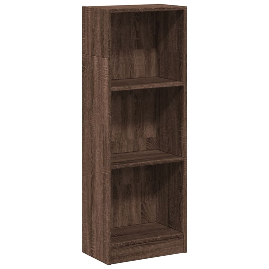 Βιβλιοθήκη Καφέ Δρυς 40x24x109 εκ. από Επεξεργασμένο Ξύλο - Pakobazaar
