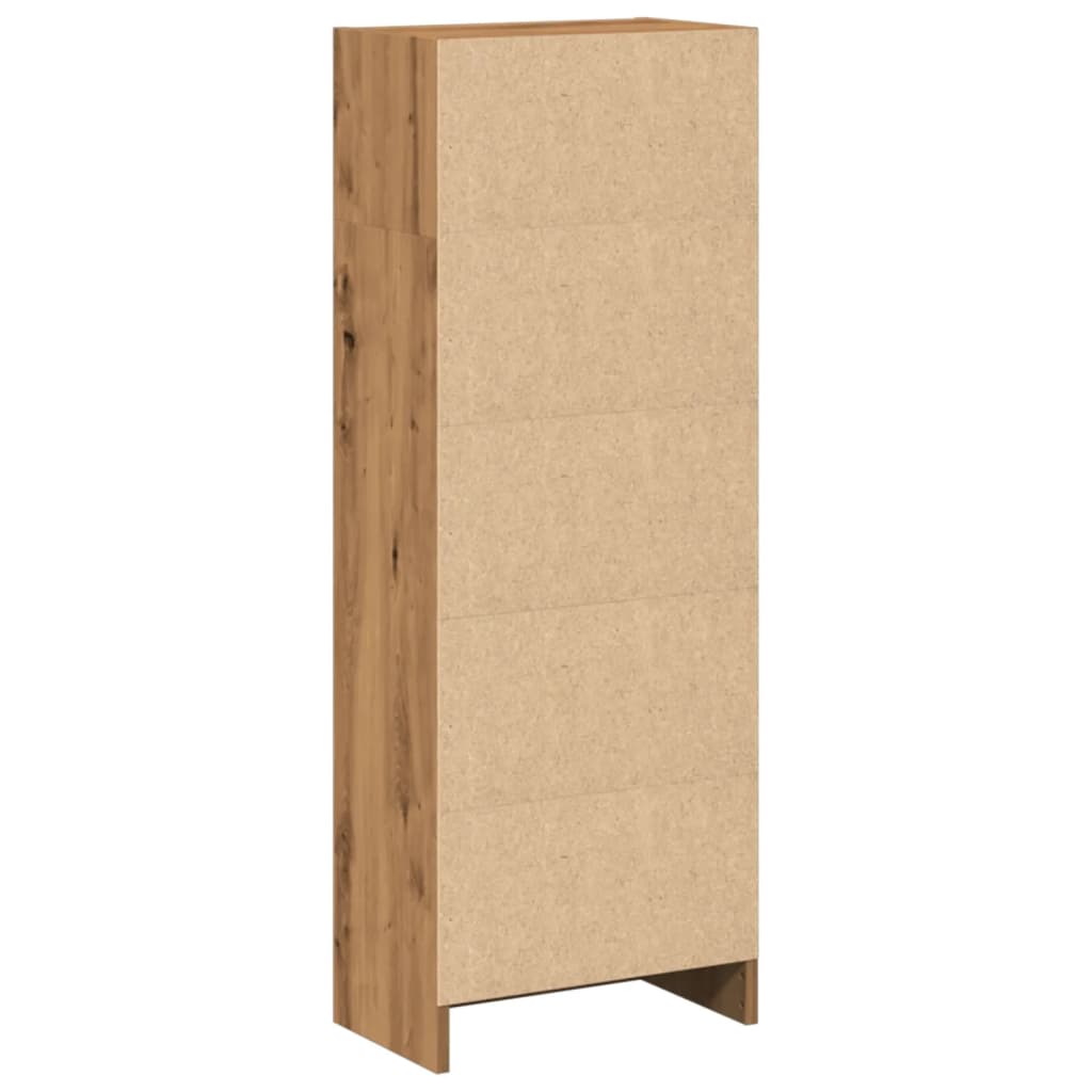 Βιβλιοθήκη Αρτισιανή Δρυς 40x24x109 εκ. από Επεξεργασμένο Ξύλο
