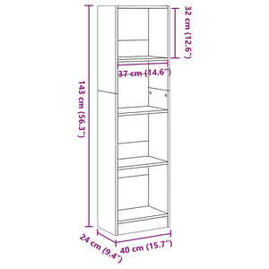 Βιβλιοθήκη Sonoma Δρυς 40x24x143 εκ. από Επεξεργασμένο Ξύλο