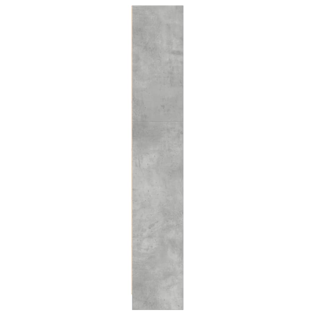 Βιβλιοθήκη Γκρι Σκυροδέματος 40x24x143 εκ. Επεξεργ. Ξύλο - Pakobazaar