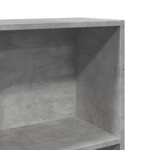 Βιβλιοθήκη Γκρι Σκυροδέματος 40x24x143 εκ. Επεξεργ. Ξύλο - Pakobazaar