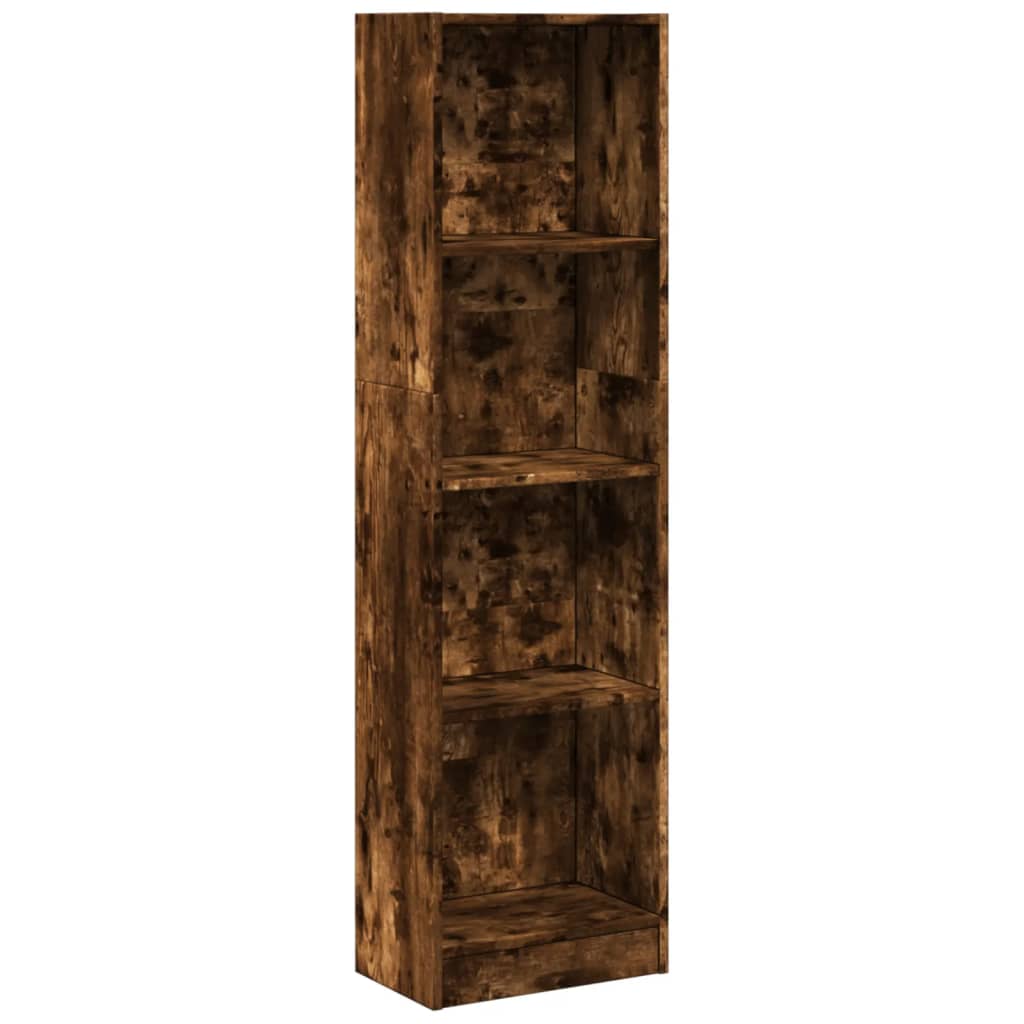 Βιβλιοθήκη Καπνιστή Δρυς 40x24x143 εκ. από Επεξεργασμένο Ξύλο - Pakobazaar