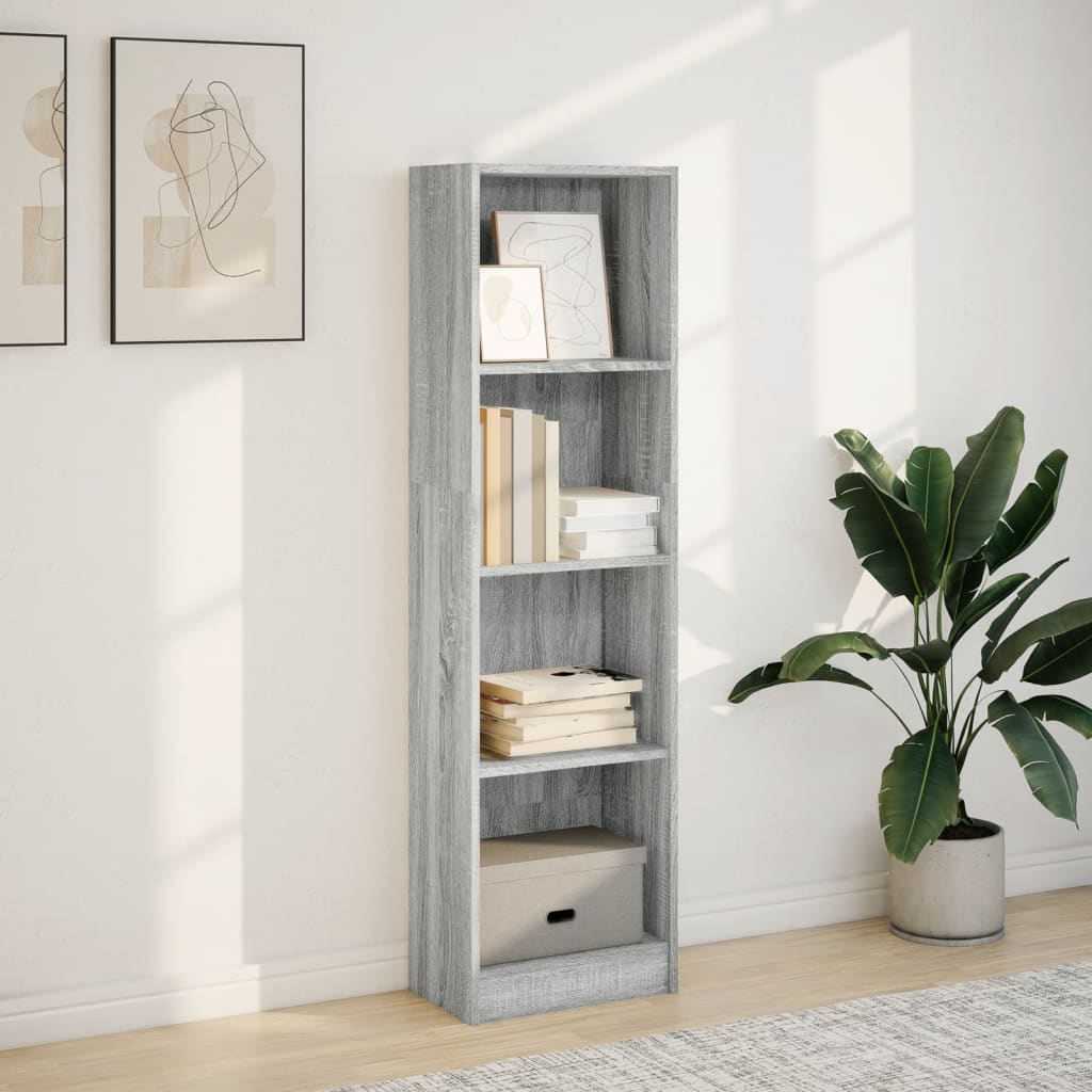 Βιβλιοθήκη Γκρι Sonoma 40x24x143 εκ. από Επεξεργ. Ξύλο - Pakobazaar