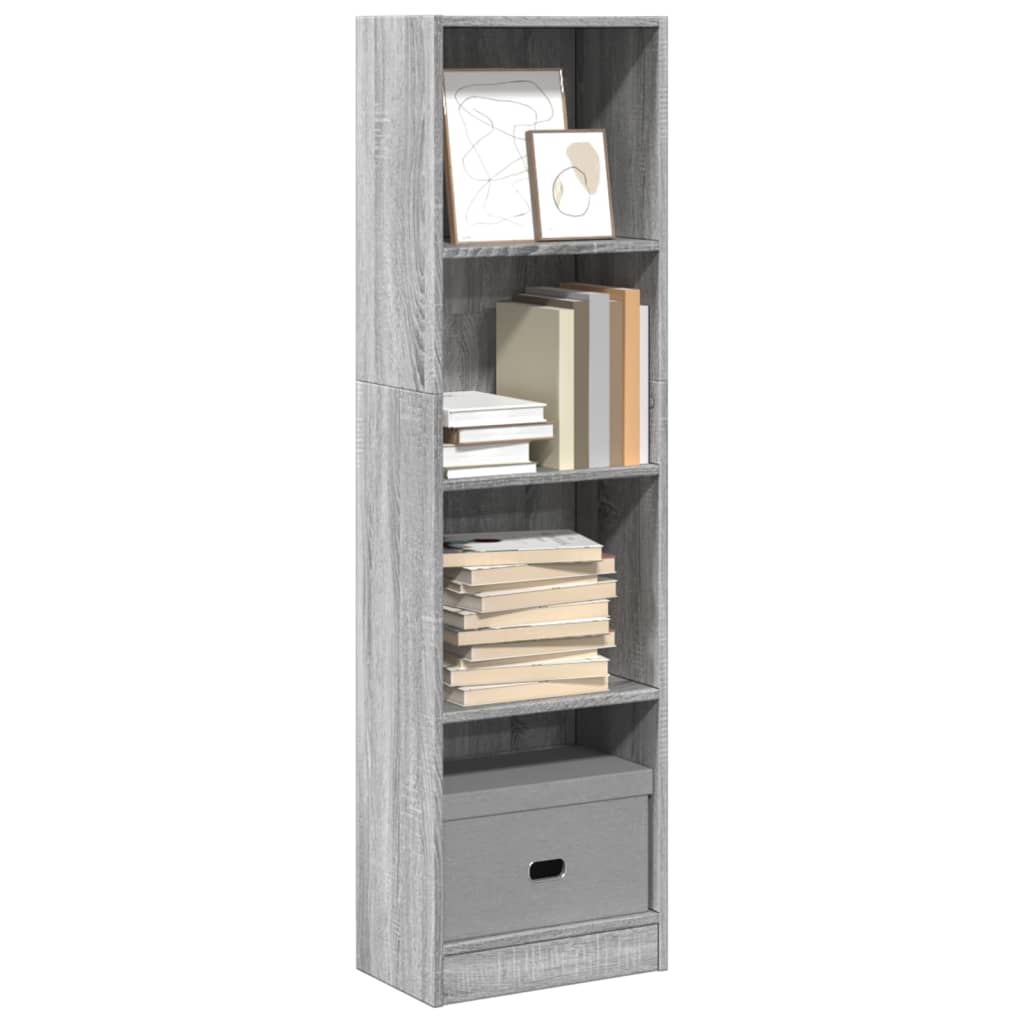 Βιβλιοθήκη Γκρι Sonoma 40x24x143 εκ. από Επεξεργ. Ξύλο - Pakobazaar